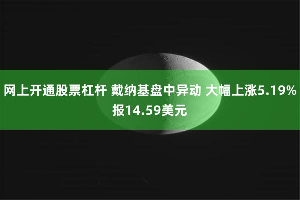 网上开通股票杠杆 戴纳基盘中异动 大幅上涨5.19%报14.59美元