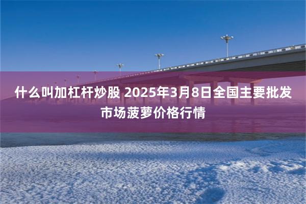 什么叫加杠杆炒股 2025年3月8日全国主要批发市场菠萝价格行情